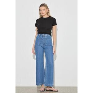 ROLLA’S Sailor Jean High Rise Wide Leg Jeans Womens 28 Chic Retro Basics Capsule